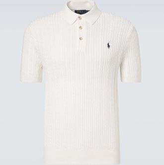 Polo Ralph Lauren Cable-knit cotton polo shirt