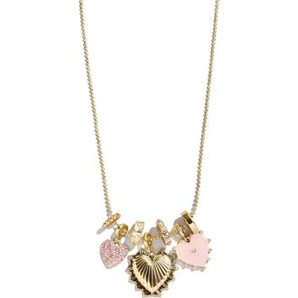 BaubleBar Juno Cluster Charm Necklace in Clear/Gold at Nordstrom