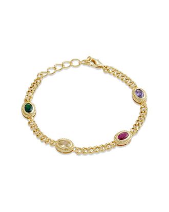 Savvy Cie Jewels 18K Plated Cz Bracelet