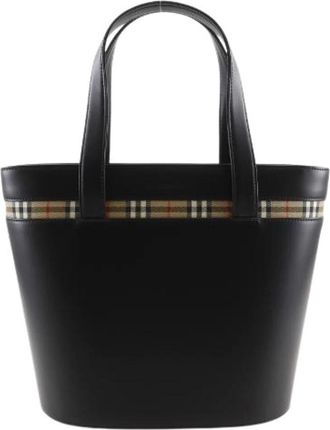 Burberry Pre-owned Leren Handtas - Dames - Vintage Shopper - Zwart - ONE Size - Leer - Vintage
