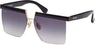 Max Mara MM0071 01A Shiny Black/Smoke Gradient