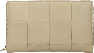 Bottega Veneta Portafogli Cassette Donna Pelle Beige/Porridge