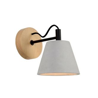 Lucide Aplique de madera cemento gris 15 x 15 x 18 x 21 cm