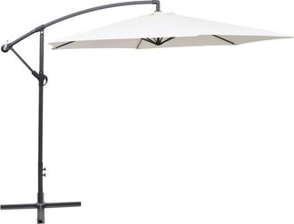 vidaXL Sombrilla Voladiza 3 M Blanco Arena Vidaxl