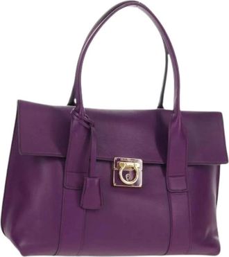 Ferragamo Pre-owned Handbags, female, Purple, Size: ONE SIZE Pre-owned Handbag