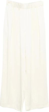 Jil Sander Pantalone - Dames - Wijde Broeken - Beige - 2XL - Broeken