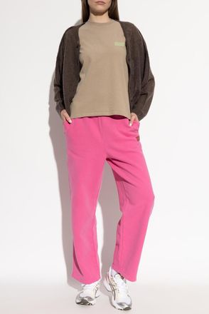 American Vintage T-shirt With Logo, Womens, Beige