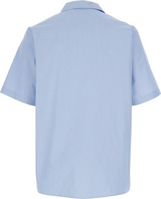 Gucci Mens Bowling Shirt Light Blue Cotton