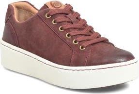 Børn Mira Platform Sneaker in Dark Red Distressed Leather at Nordstrom Rack, Size 8.5