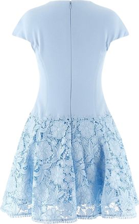 Self Portrait Womens Dress Macram&eacute; Lace Blue Polyester Evening Suits