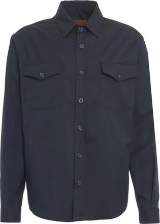 Cruna Camicia con taschino - Blu