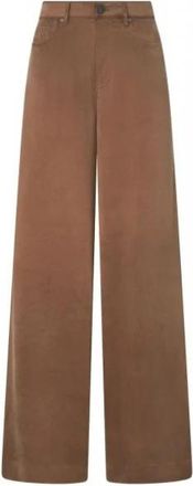 Pinko Wide Broeken - Dames - Wijde Broeken - Bruin - XL - Broeken