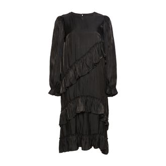 Noella Sierra Frill-jurk in zwart