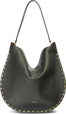 Isabel Marant Soft-Gz Crescent Studded Leather Hobo Bag