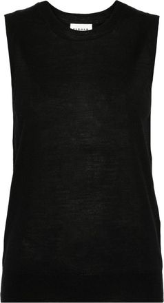 P.A.R.O.S.H. crew-neck fine-knit tank top - women - Silk/Wool/Cashmere - L - Black