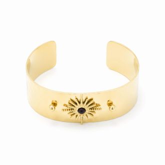 Luxenter Onyx armband afgewerkt in 18K geel goud- Nepai