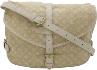 Louis Vuitton Pre-owned Cross Body Bags, female, Beige, Size: ONE SIZE Pre-owned Monogram Mini Lin Shoulder Bag