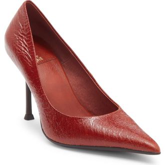 Jeffrey Campbell Risk Taker Pointed Toe Pump in Orange Crackle at Nordstrom Rack, Size 6.5
