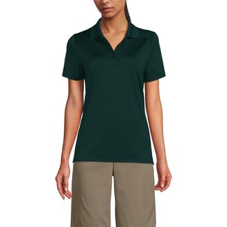 Lands End School Uniform Short Sleeve Feminine Fit Rapid Dry Polo Shirt in Evergreen at Nordstrom, Size Xx-Small