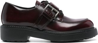 Prada Leather Derby Shoes - Womens - Leather
