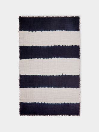 Suzusan Shibori Waffle Linen Bed Blanket (87in/2.2m)
