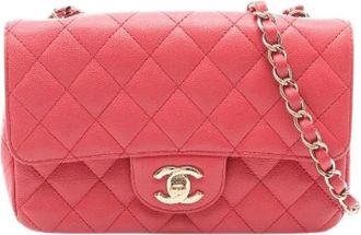 Chanel Pre-owned Leather chanel-bags - Dames - Vintage Schoudertas - Roze - ONE Size - Vintage
