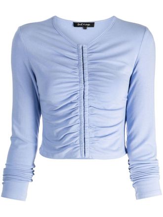 Tout à Coup ruched cropped cardigan - women - Viscose/Elastane - M - Blue