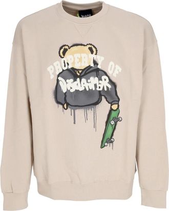 Disclaimer Safari Crewneck Sweatshirt - Heren - Sweatshirts - Beige - L - Katoen - Hoodies & sweatvesten