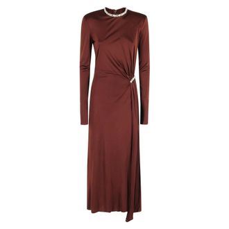 DAVID KOMA Abito drappeggiato con cristalli - - Dresses - Donna - Rosso - S