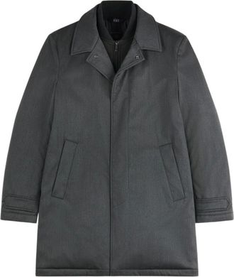 Fay Jassen, Heren, Grijs, L, Single-Breasted Coat