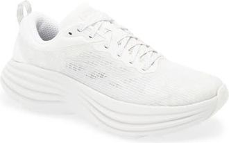 Hoka One One Bondi 8 Caged Sneaker in White /Cosmic Grey at Nordstrom, Size 10.5 Womens