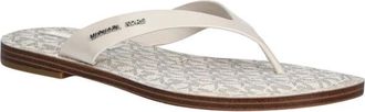 Michael Kors Koko Flip Flops - Dames - Slippers - Beige - 37 EU - Leer - Schoenen