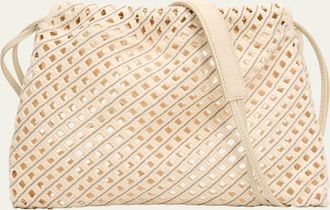 Brunello Cucinelli Seaside Openwork Monili-Trim Shoulder Bag
