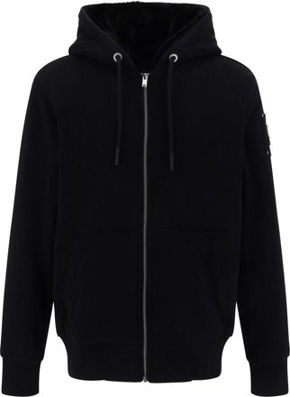Moose Knuckles Mens Bunny Hoodie Black Cotton With Polyester Jacket