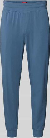 HUGO BOSS Regular Fit Sweathose aus Baumwoll-Mix Modell LAZE in Jeansblau, Gr&ouml;&szlig;e XXL