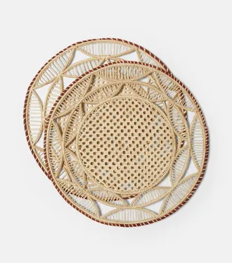 La DoubleJ Sol Brick set of 2 woven placemats