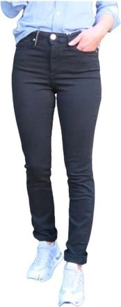 Islow Malo Slim Hoge Taille Katoenen Broek - Dames - Slim Fit Broeken - Zwart - W25 - Katoen - Broeken