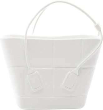 Bottega Veneta Pre-owned Bucket Bags, female, White, Size: ONE SIZE Pre-owned The Arco Rubber Handbag