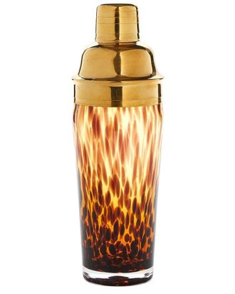 Two's Company Tortoise Print Cocktail Shaker