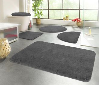 Kinzler Badematte »Chaozhou« Höhe 20 mm rutschhemmend beschichtet fussbodenheizungsgeeignet Badteppich, Uni Farben, weich, als rechteckig, rund & Set erhältli