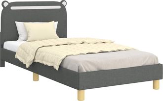 vidaXL Struttura Letto Bambini Con Testata Grigio Scuro 90 X 200 Cm Vidaxl