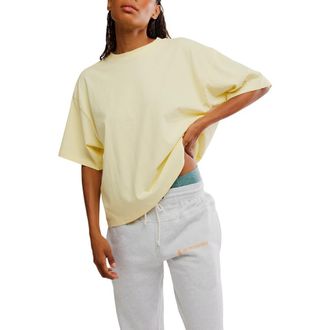 Free People FP Movement Tackle Cotton T-Shirt in Sunlit Yellow at Nordstrom, Size Medium