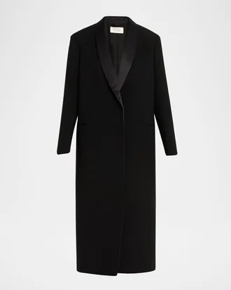 The Row Erdene Single-Breasted Wool Long Coat