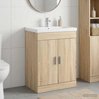 vidaXL Vidaxl Mobiletto Da Bagno Sotto Lavabo Rovere Sonoma
