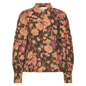 By Ti Mo Shirts, female, Brown, Size: M Corduroy Baby Blouse