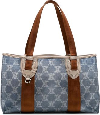 Celine Borsa tote Macadam in PVC 2007 - Blu