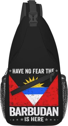 Generic And Barbuda Flag Barbudan Is Here Cross Body Bag Lightweight Crossbody Bag Adjustable Daypack For Women Men Camping