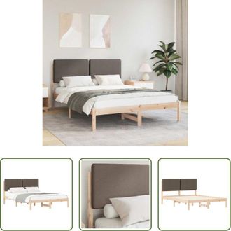 vidaXL vidaXL Letto con testiera - Letto con Testiera Rivestita Talpa 160 x 200 cm Pino massello