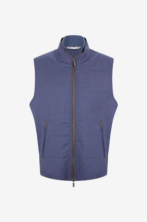 Maurizio Baldassari &Auml;rmellose Daunenjacke aus Schurwolle