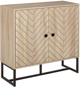 HOMCOM Homcom - Aparador De Cocina Armario Buffet Con 2 Puertas Y Estantes Armario De Almacenaje Para Comedor Sal&oacute;n Estilo Moderno 80x29,5x80 Cm